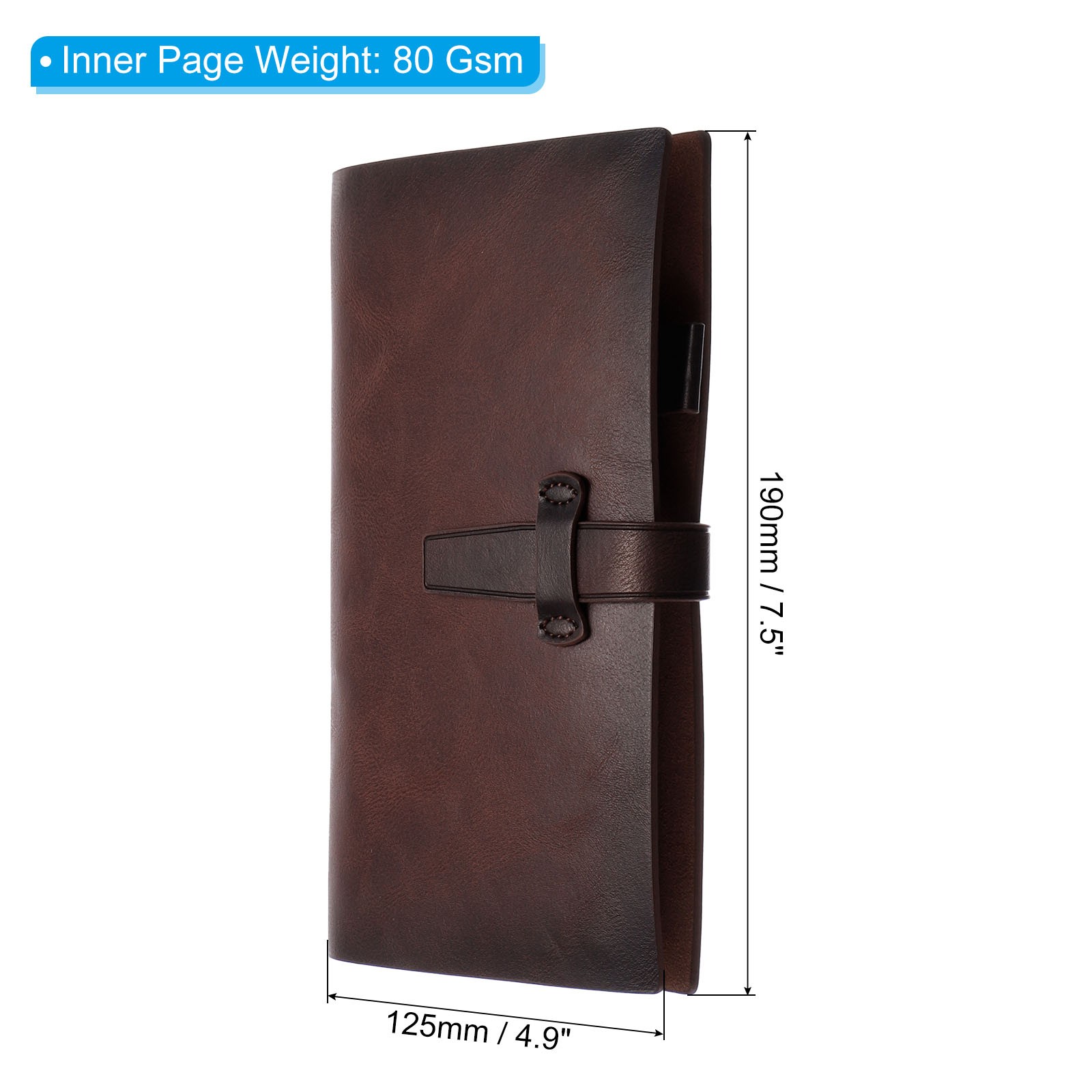 A6 PU Leather Binder Journal Refillable Planner Organizer w Buckle Red