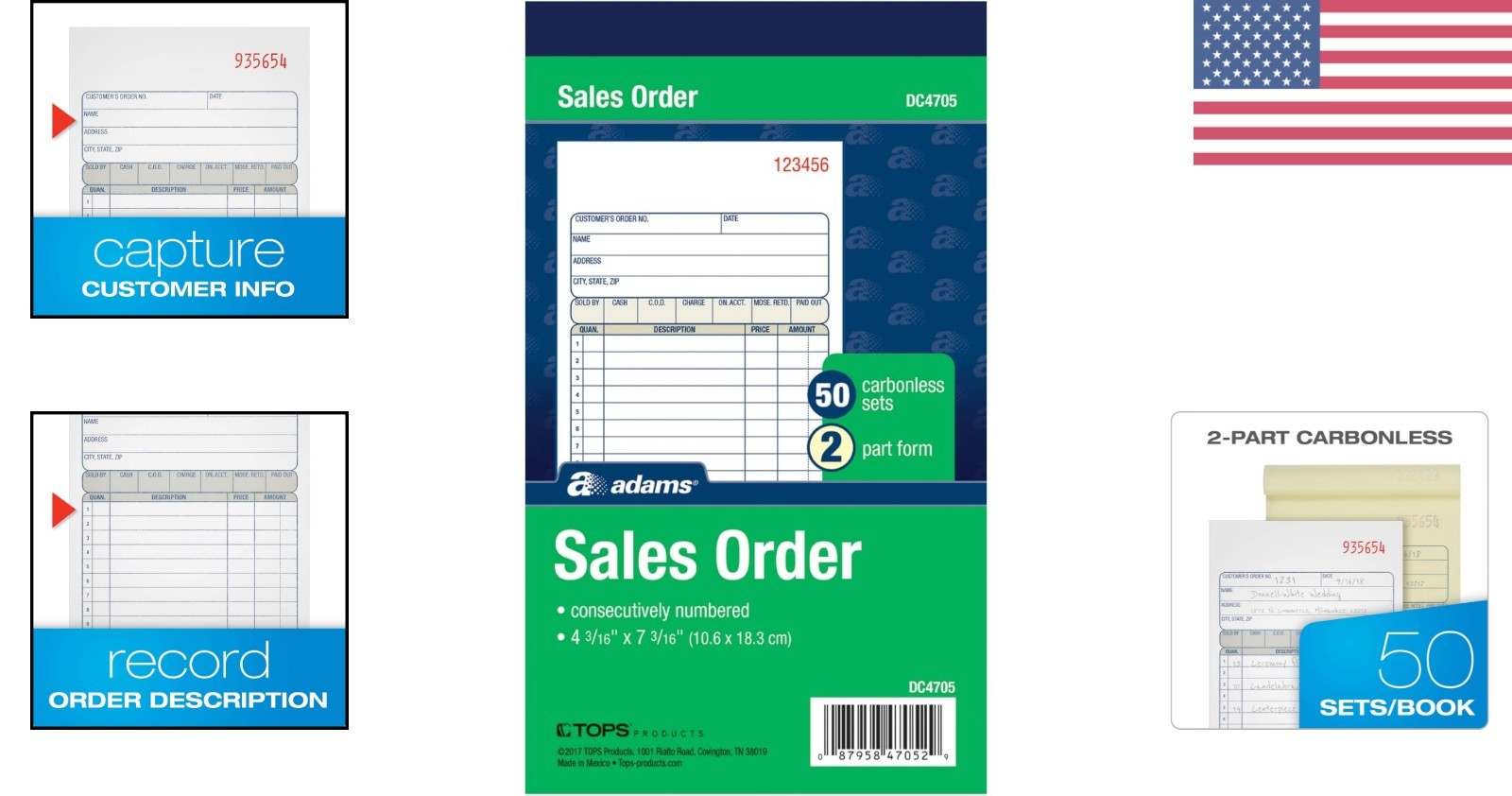 Customizable 2-Part Carbonless Order Book with Wrap-Around Cover – 50 Sets