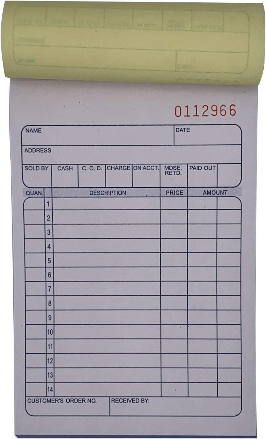 Lot of 10 Sales Order Book 33 Triplicate Forms Carbonless 3 Copy’s