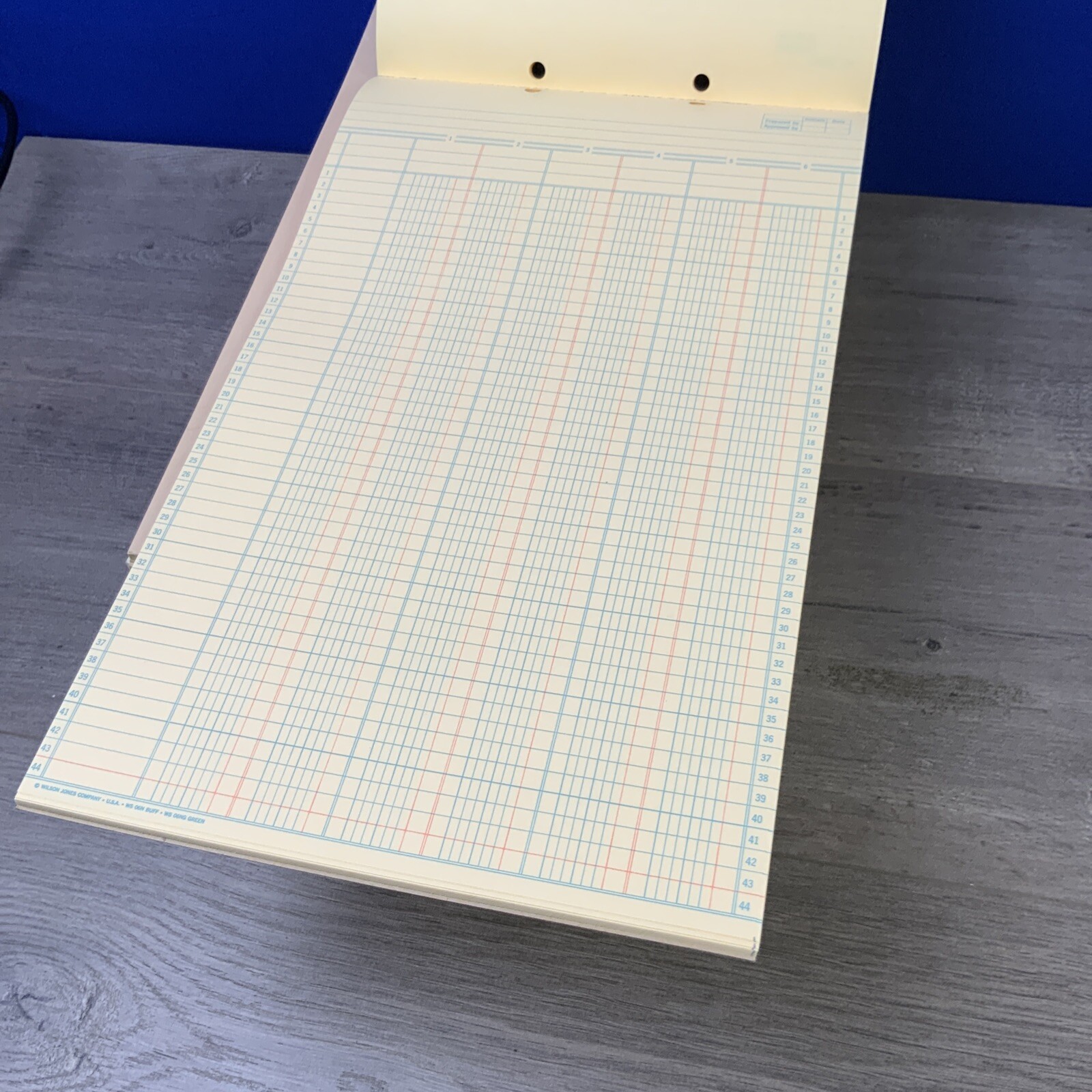 Accountants Work Sheets Wilson Jones WS06N 6 & Genric 7 Column Paper 8 ½” x 14″