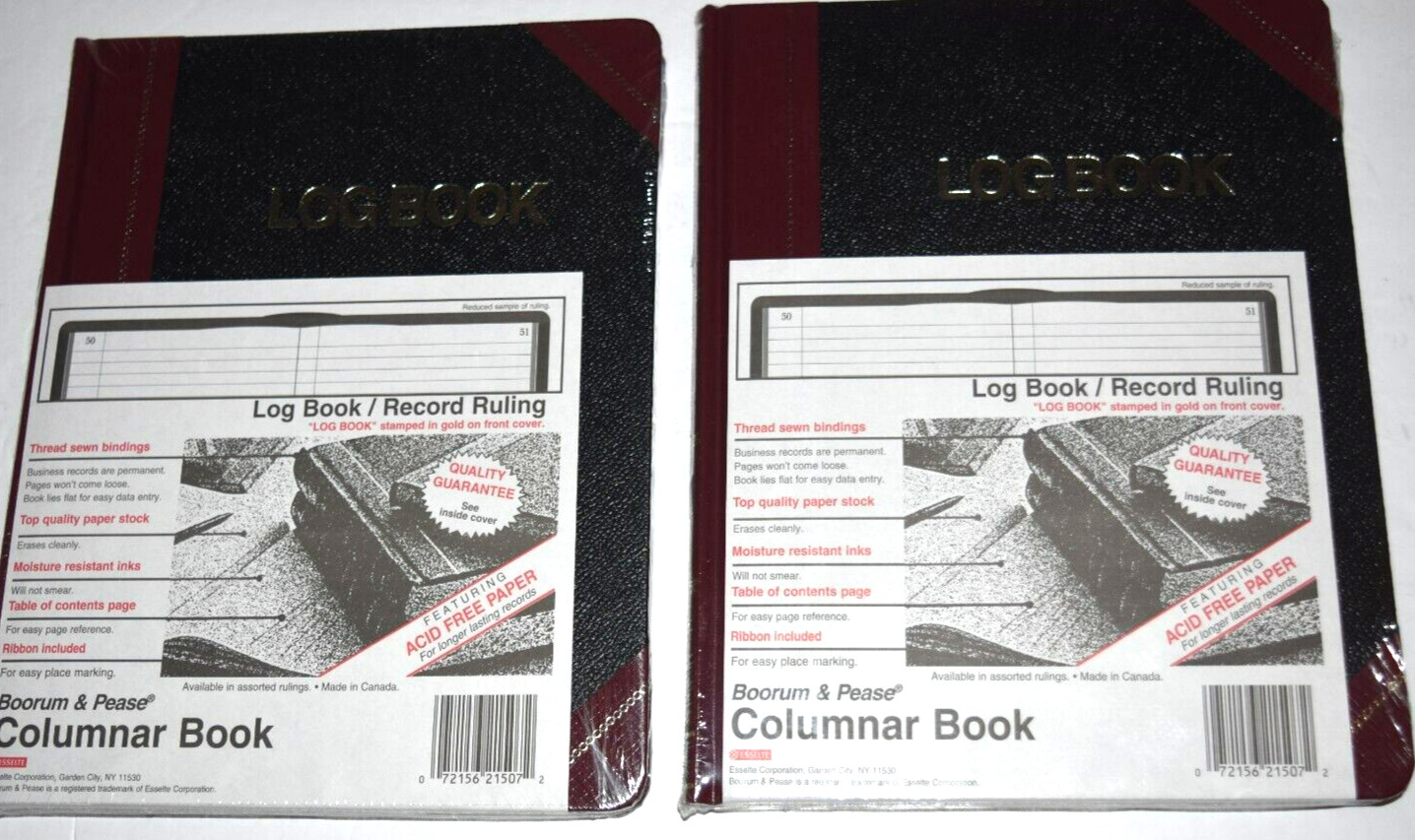 BOORUM & PEASE “Log Book/Record Ruling,” (1/4″ thick, 7.75″ x 10″) New/Sealed