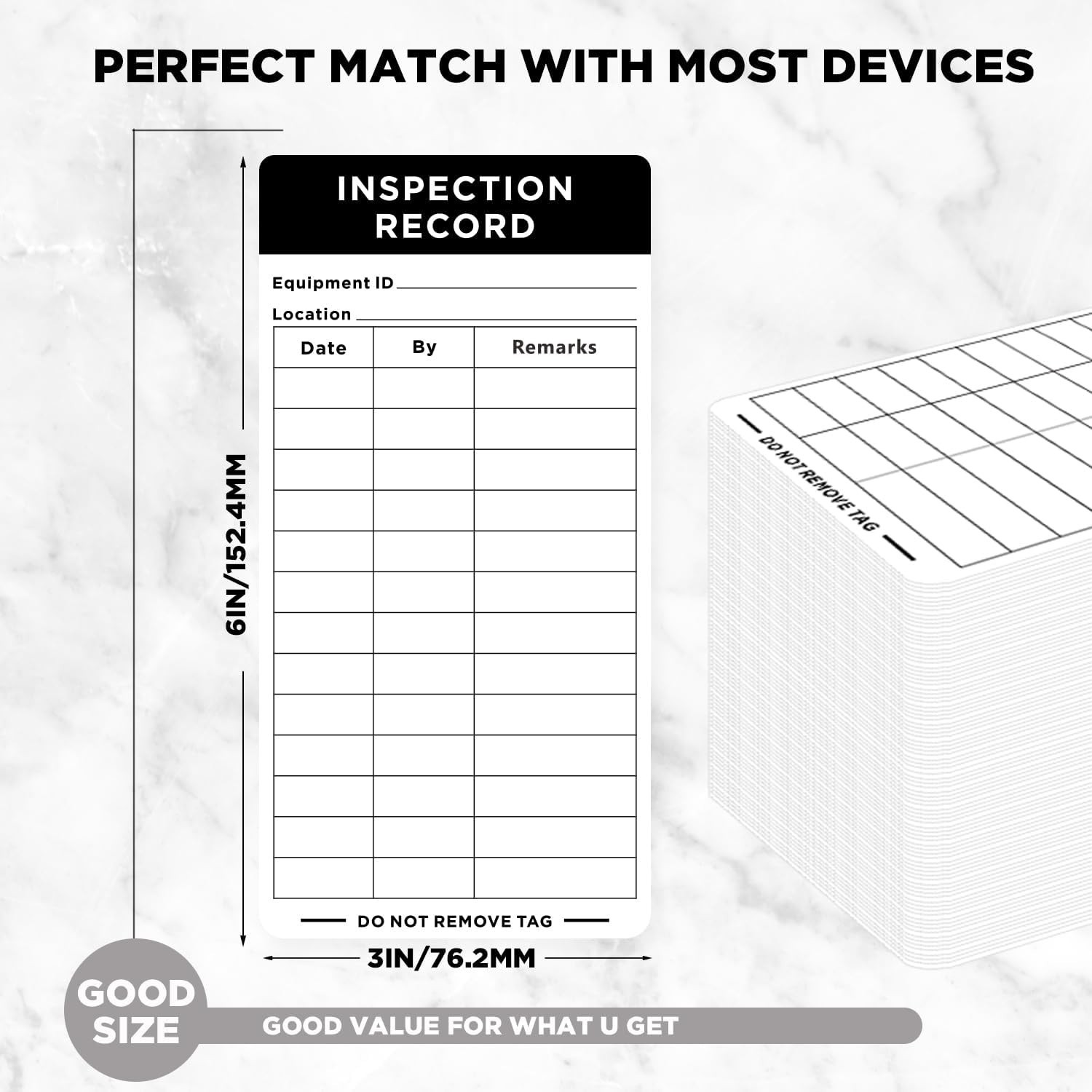 100 Pack Dot Inspection Forms and Stickers,Adhesive Inspection Record Labels …