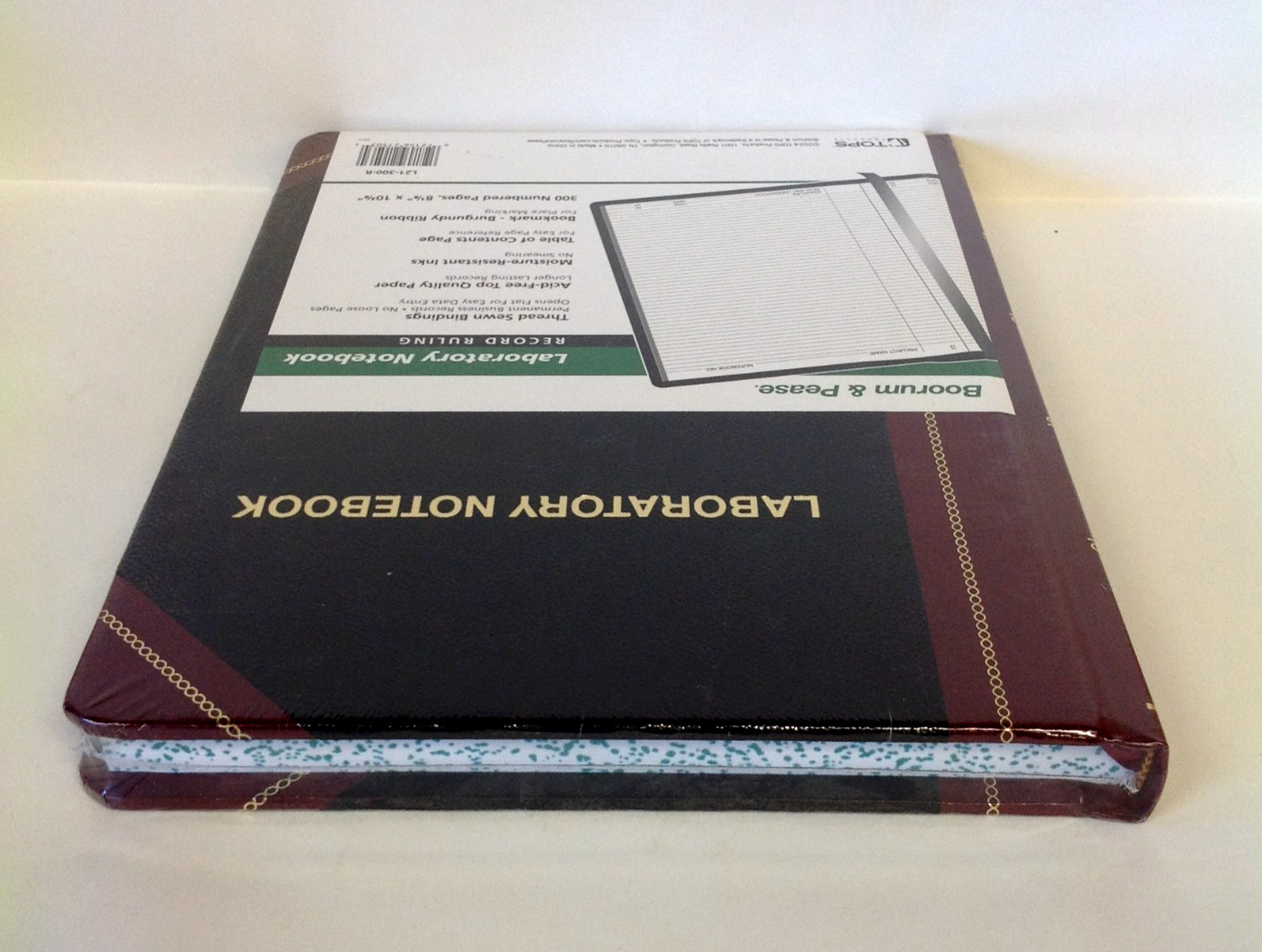 Boorum & Pease L21-300-R Laboratory Notebook Black/Red 8.13″ x 10.38″ 300 pages