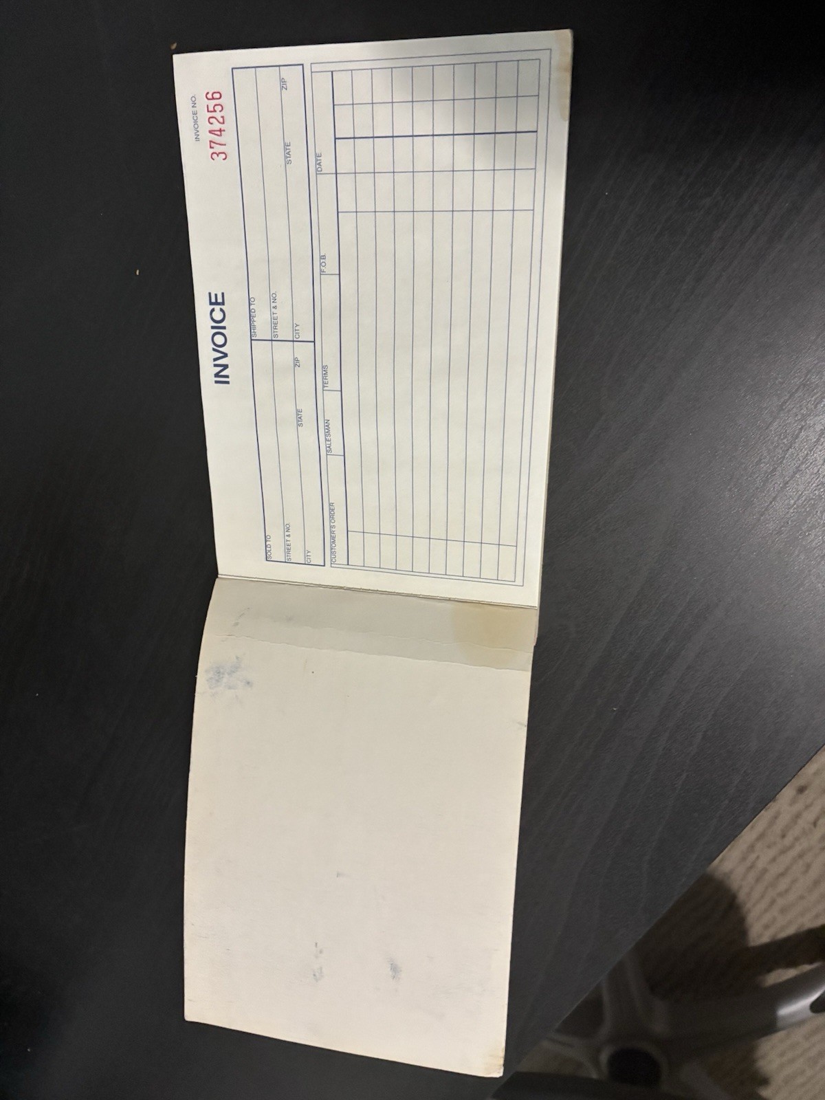 Vintage Mead Management Series 2-part Invoice book 5 1/2″ x 7 3/4″