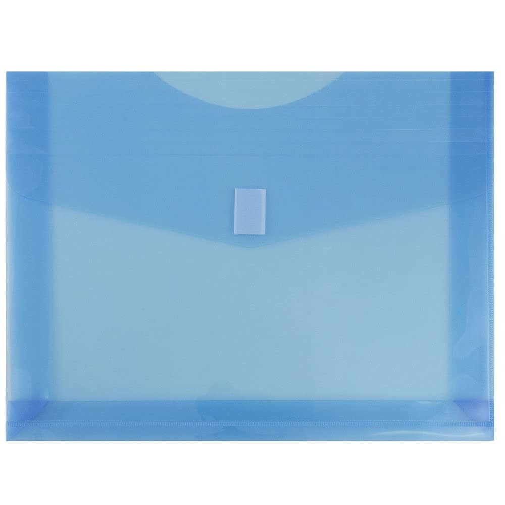 JAM PAPER Plastic Expansion Envelopes 2″ Expansion, Assorted Colors 6 Pack