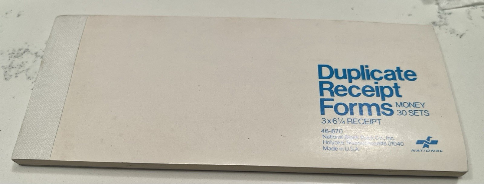 3 VTG Books of 30 Sets of Duplicate Receipt Forms Using Carbon Copy 3” x 6 1/4”