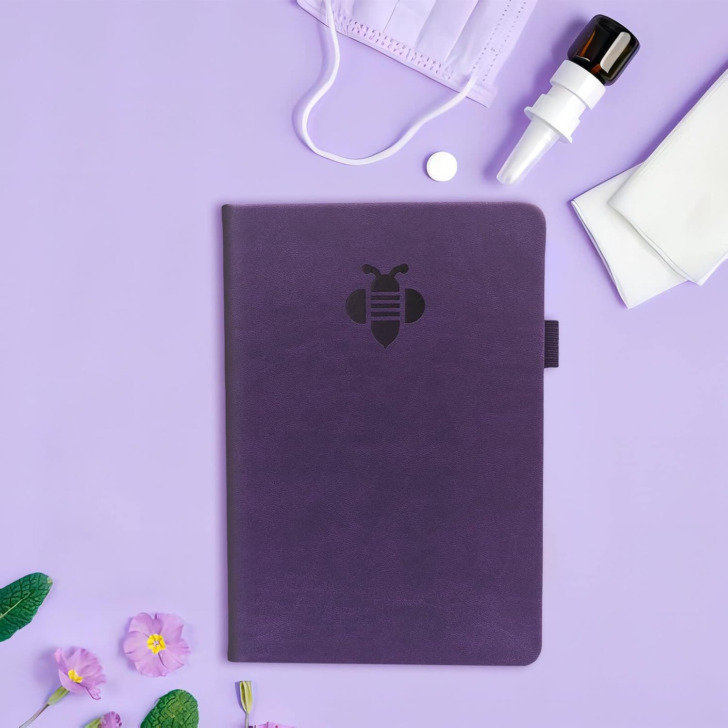 Elegant Check Register Hardcover Checkbook Check & Transaction 5.2X7.6″ Purple