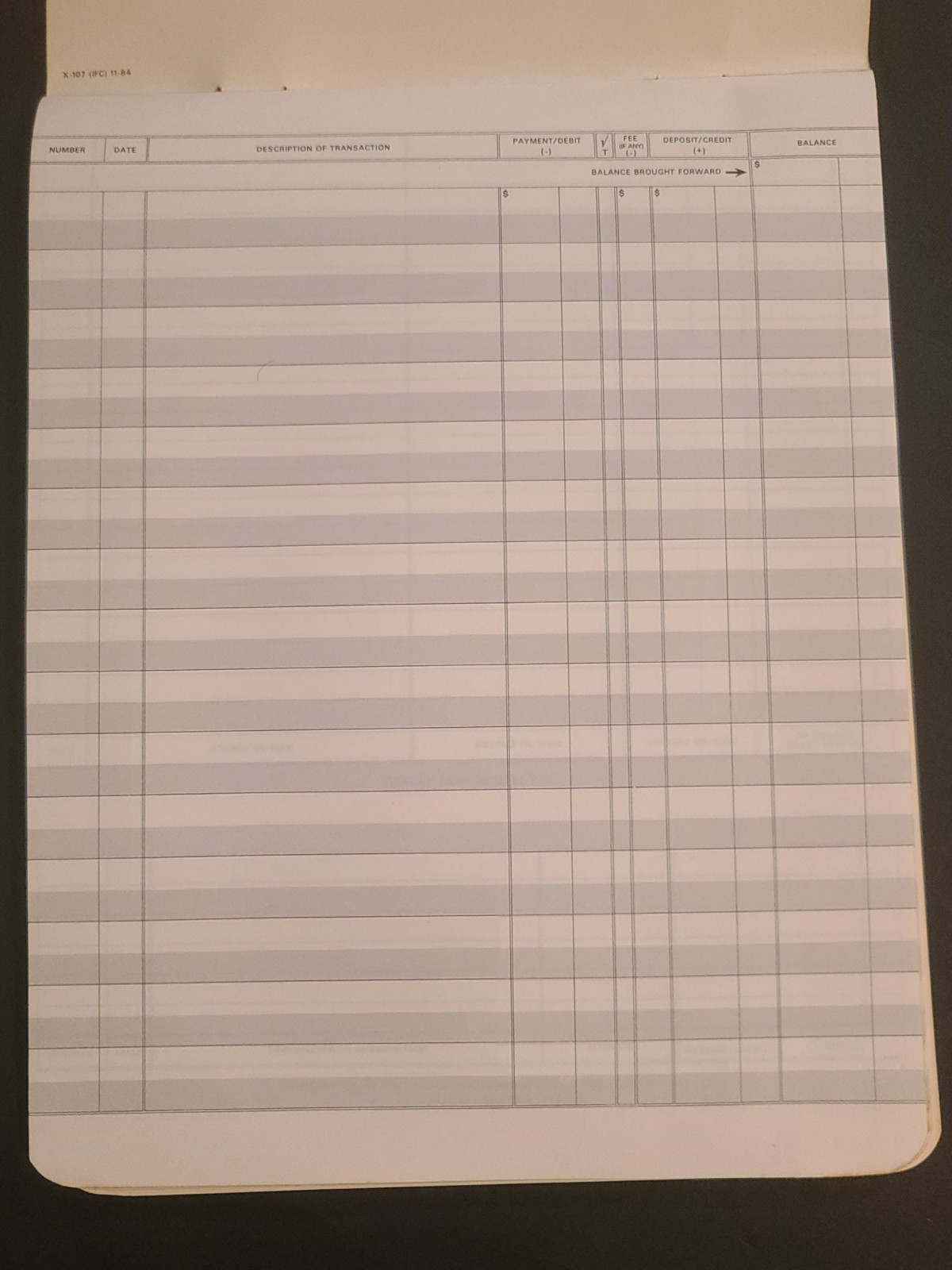 VTG Checking Account Ledger Payment Record Notebook / Check Disbursement Log (B)