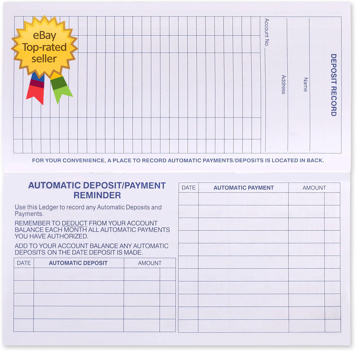 24 PCS Check Registers for Personal Checkbook Easy to Read Checkbook Register