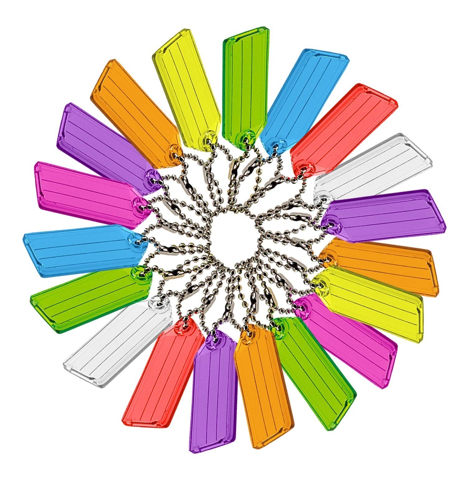 Lucky Line 10100 Colored Key Tag with Ball Change Display, Assorted