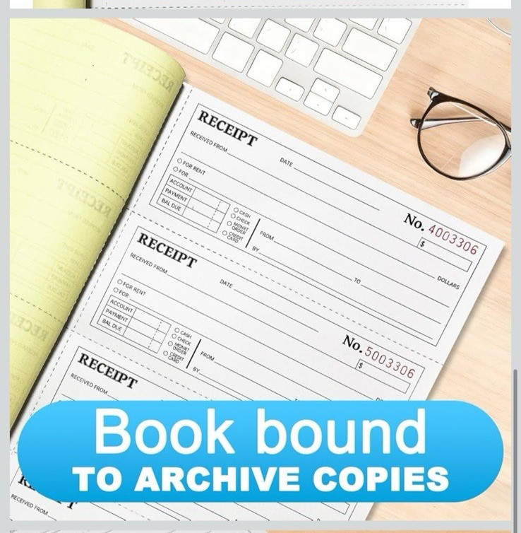 6 Pack Large Cash Rent Receipt Books Better Office Products 2 Part Carbonless