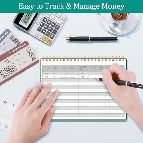 Check Registers for Personal Checkbook, Transaction Expense Ledger Log Book for