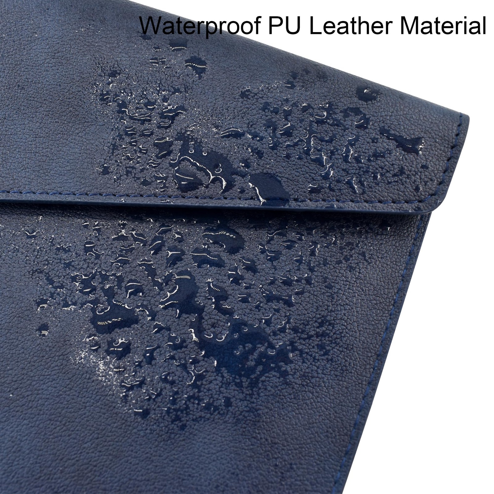 VANRA 1 Piece PU Leather File Folders A4 Document 13.4″L x 9.4″W, Navy Blue