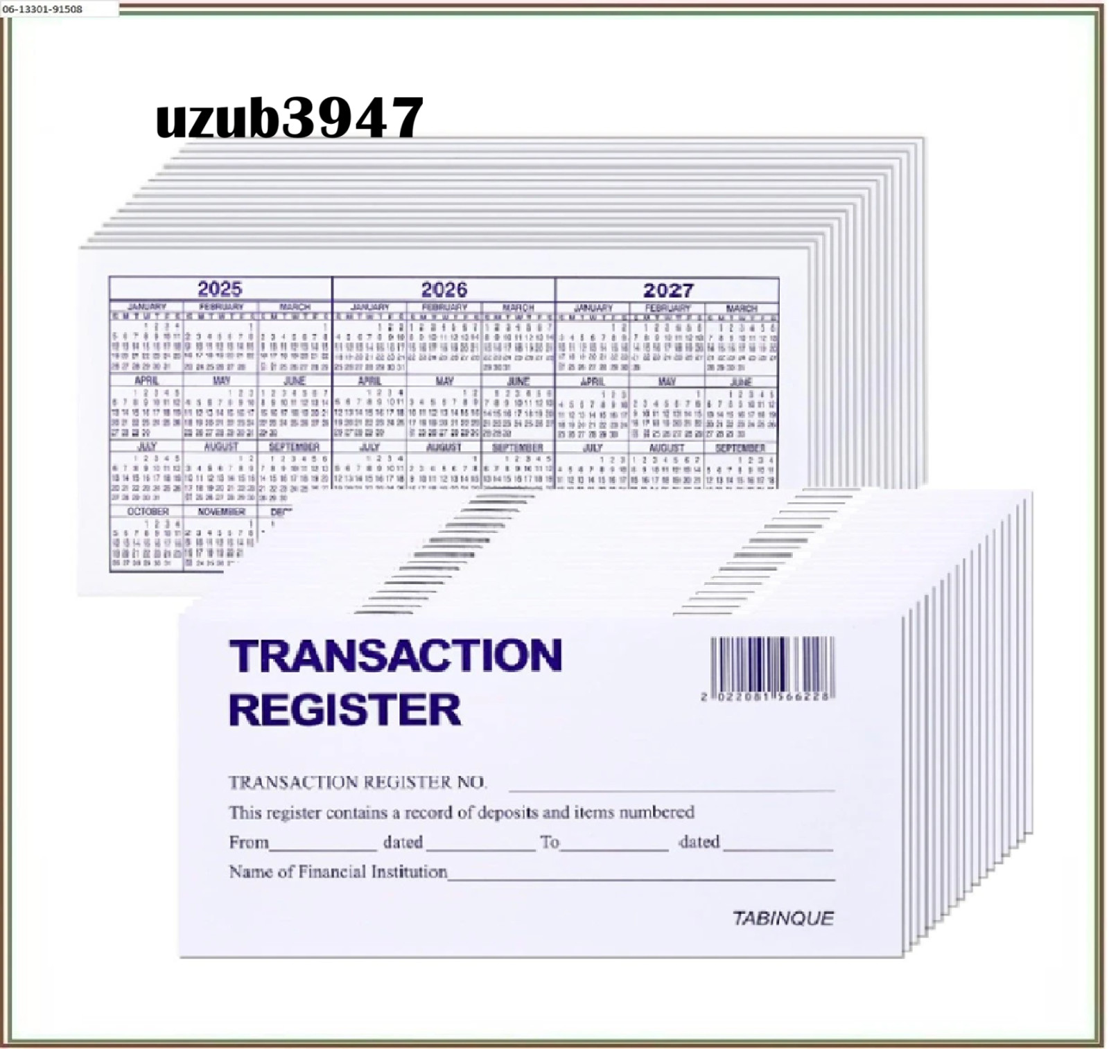 24 PCS Check Registers for Personal Checkbook, Easy to Read Checkbook Register