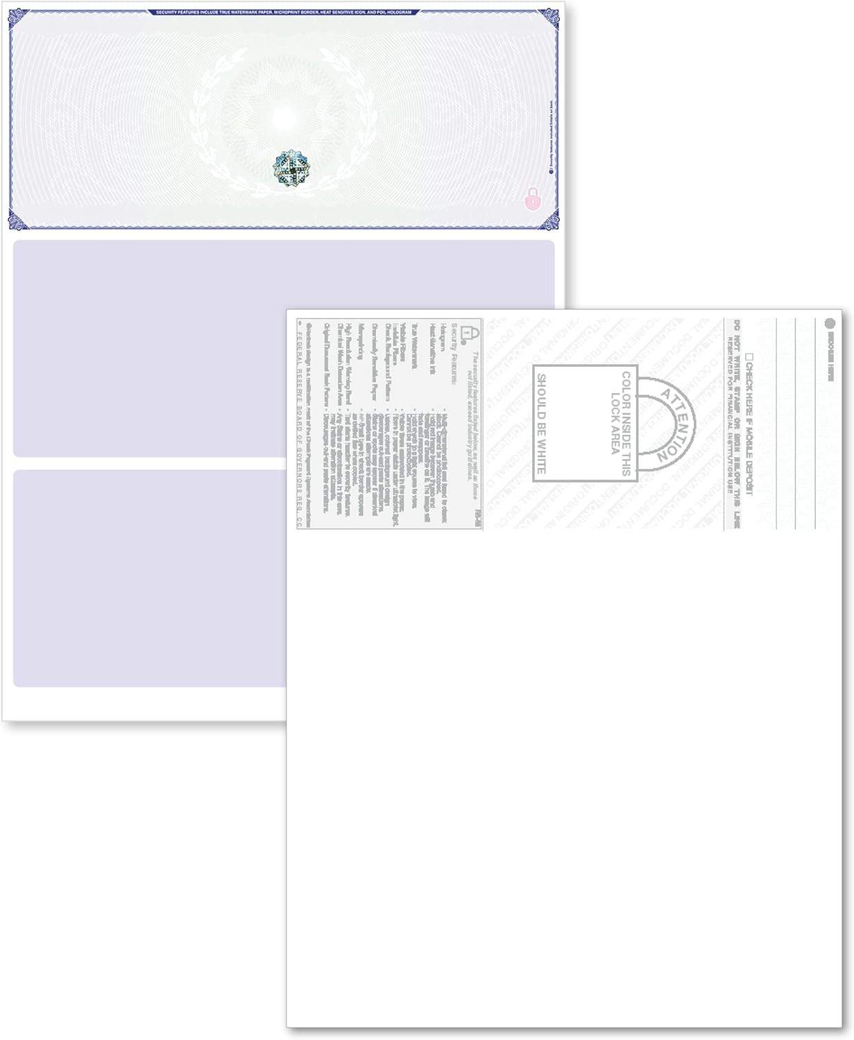 Blank Hologram Premium Computer Checks, Top High Security Laser Checks with Perf