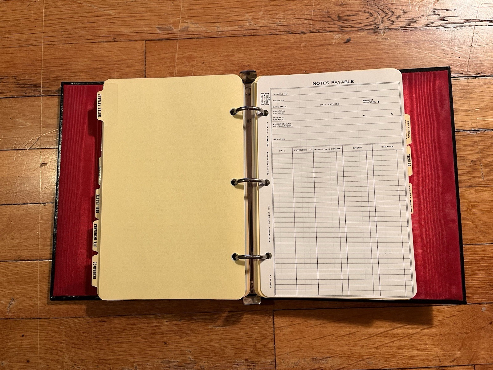 VINTAGE Mi-Reference Investment Portfolio Personal Financial Record Ledger 1967