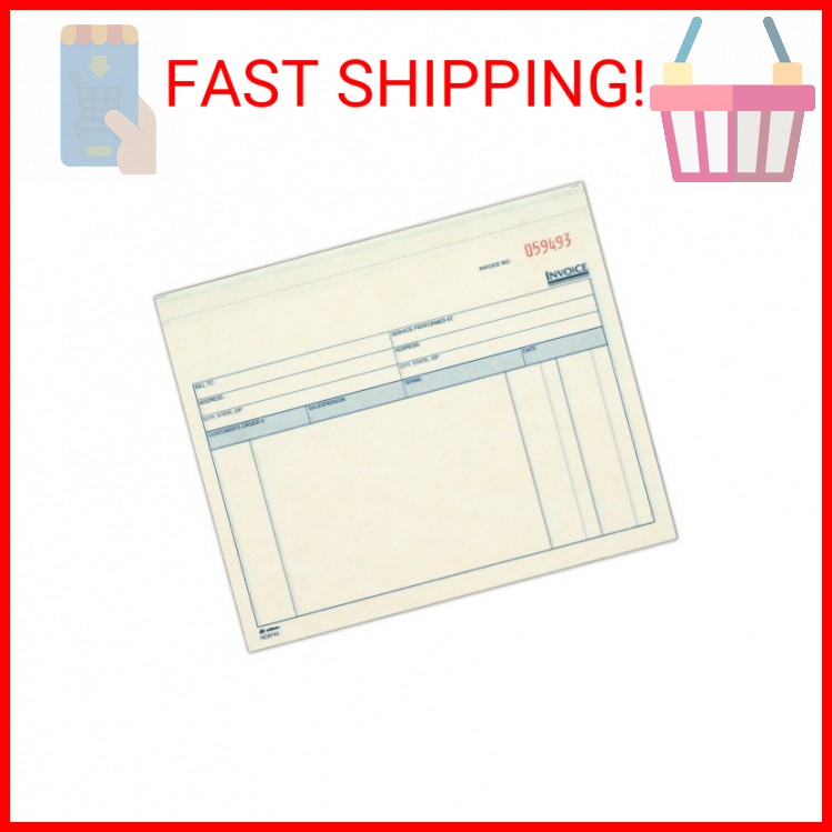 Adams Invoice for Services Unit Sets, 7.44 x 8.5 Inches, 3-Part, Carbonless, Whi