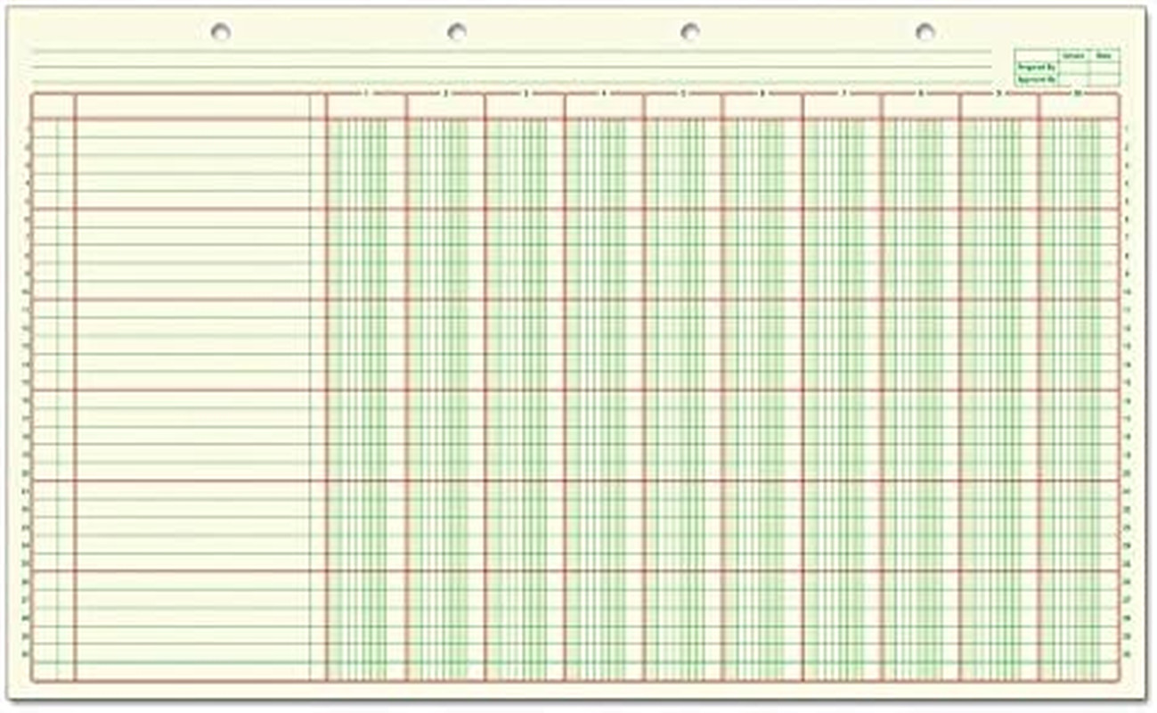 BRANDS INC. – Columnar Analysis Pad, 10 Column, 8 1/2 X 11, Single Page Format,