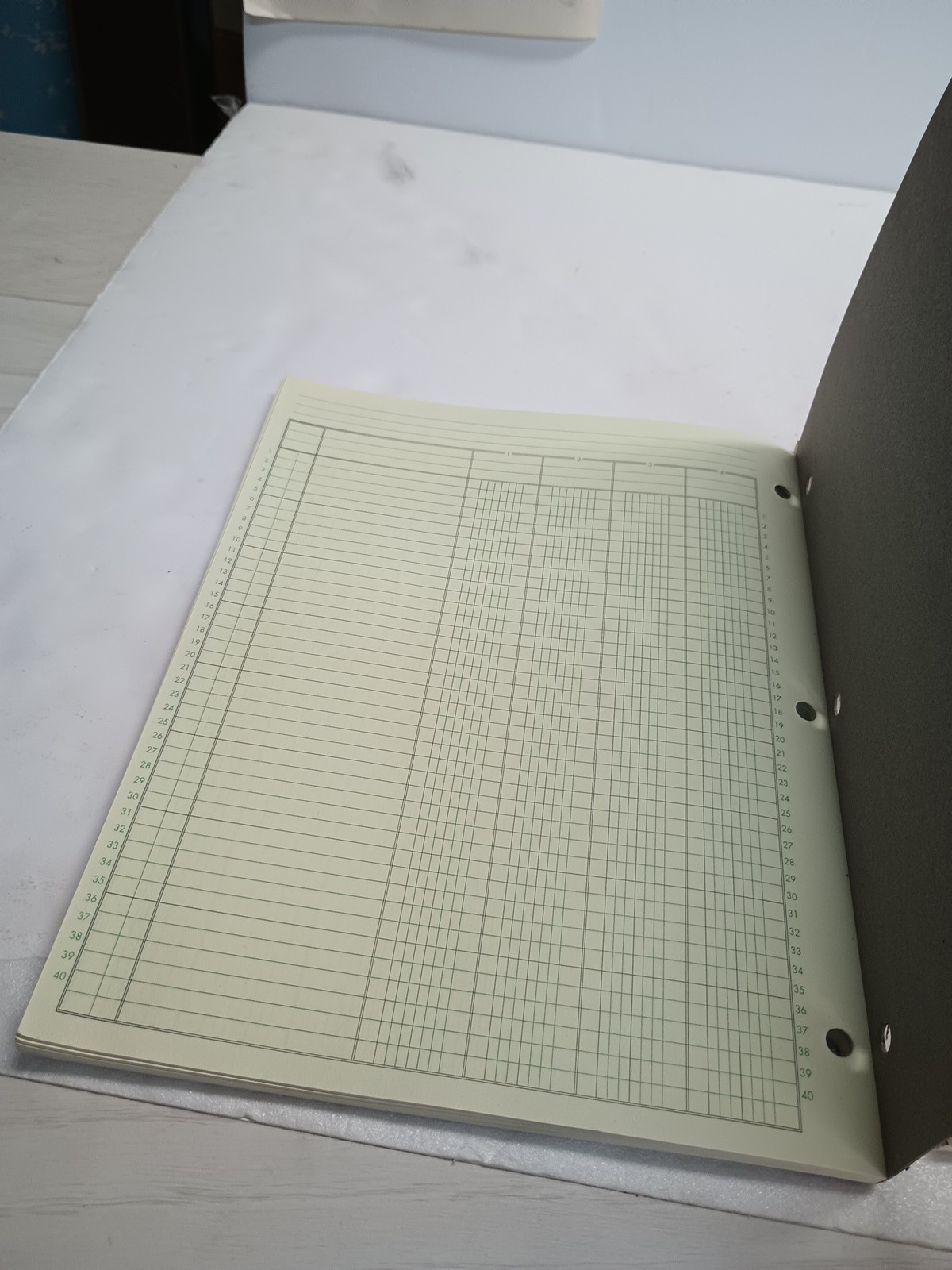 (1) New Premium Analysis Pad Set 2 5 column 45-605 National Avery Green 8.5×11.