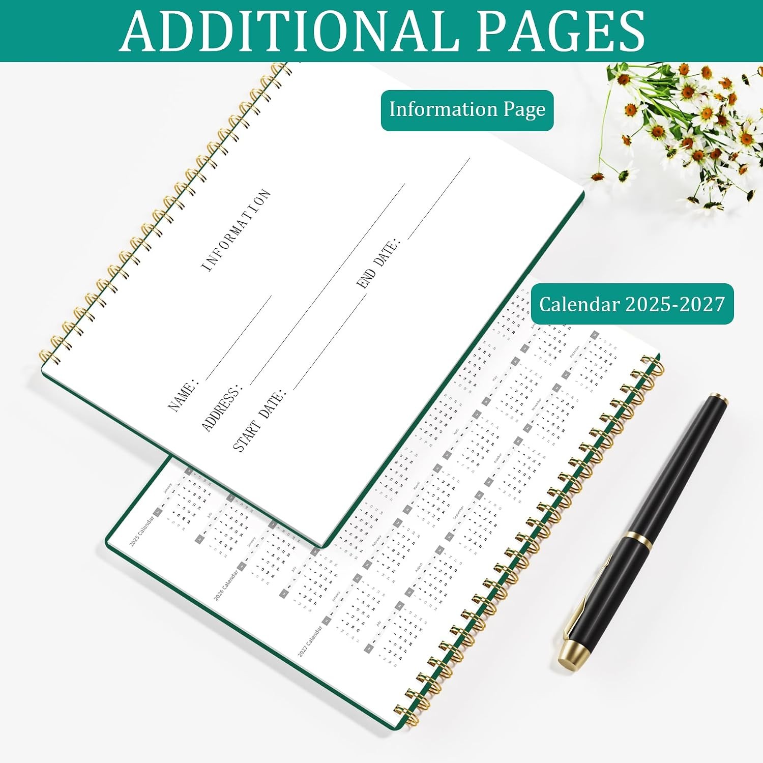 Check Registers for Personal Checkbook, Transaction Expense Ledger Dark Green