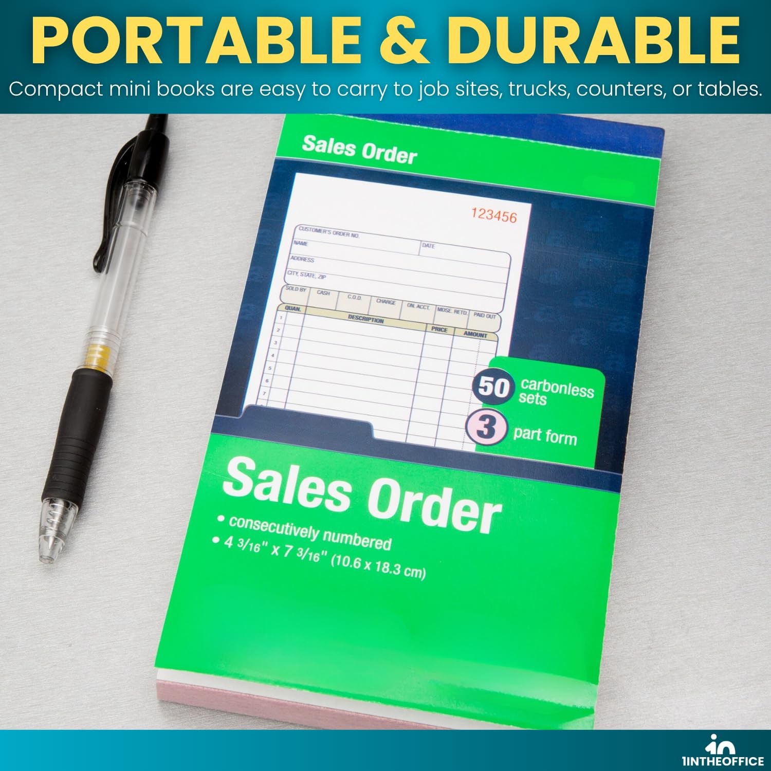 Blue Carbonless Sales Order Book 50 Sheets 3 Part Blue White Carbonless Forms
