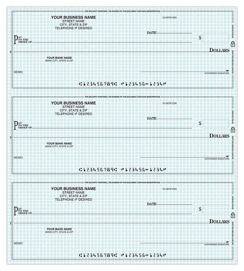 3-On-A-Page General Disbursement Compact Business Checks / Item: IPPCC