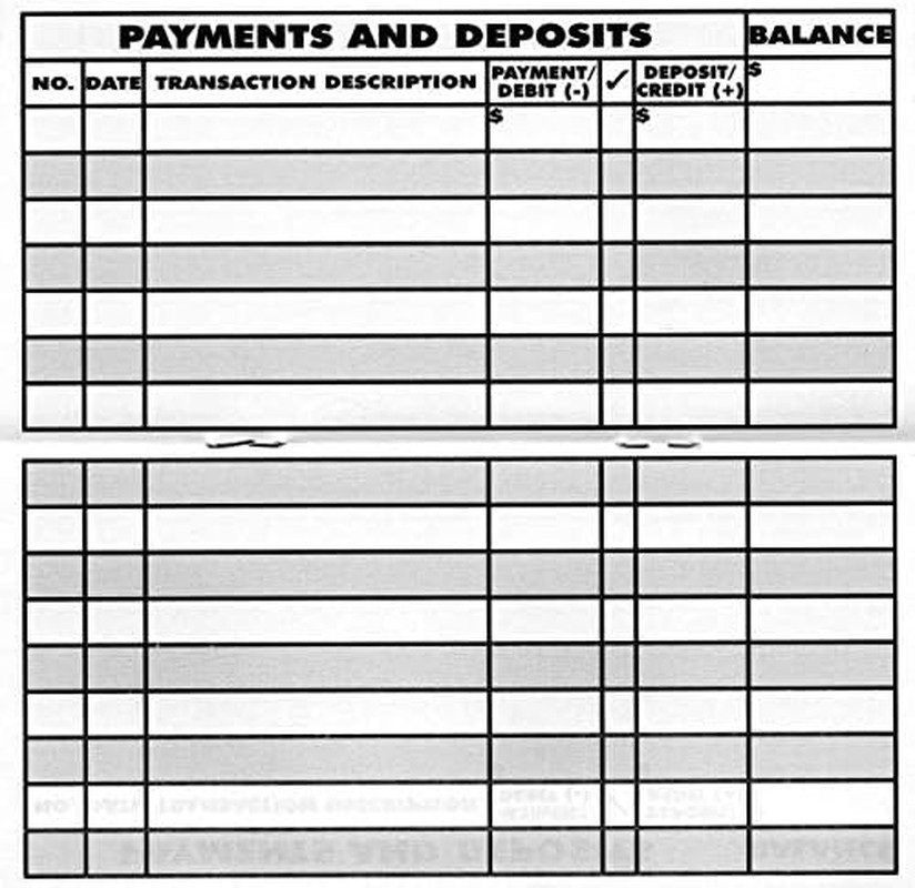 10 Large Print Low Vision Checkbook Transaction Registers White