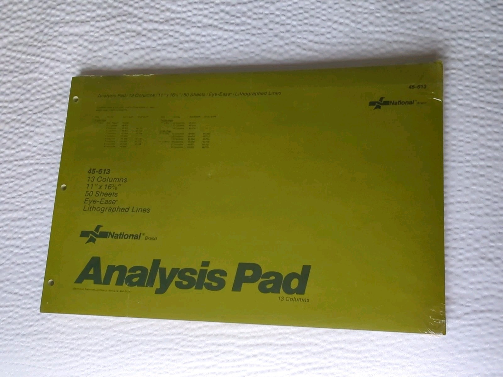 National Brand Analysis Pad 13 Columns 3 Pad Pack 11×16 3/8 50 Sheets Per Pad