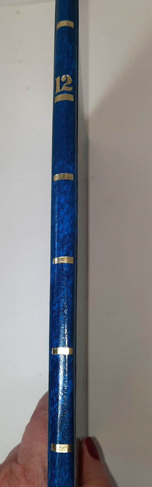 Vintage Blue Marbled 12 Columns Columnar Book Standard Boorum & Pease Company