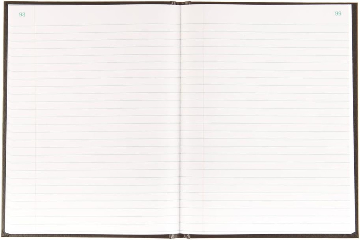 Record Book, Black, 10.25 X 7.69 Inches, 200 Pages (A796.01)