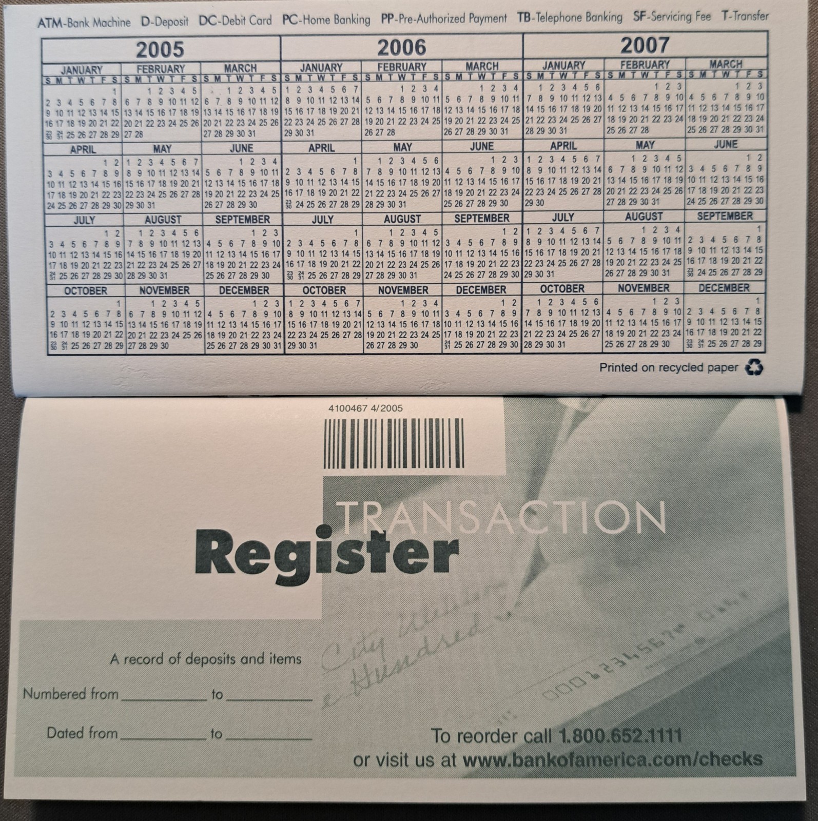 Checkbook Transaction Registers Brand New BUNDLE LOT OF 5