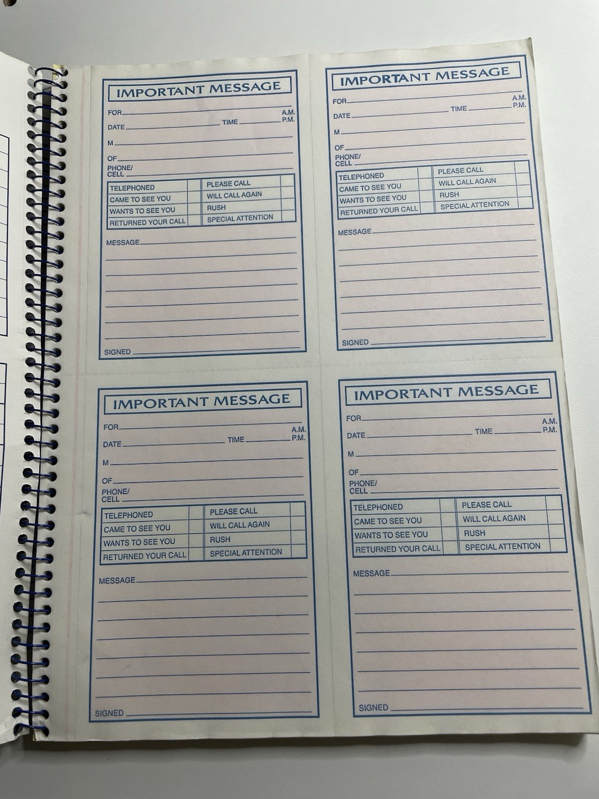 Adams Important Message Book 2 part carbonless SC1184D 8 1/4″ X 11″ 2019 Tops