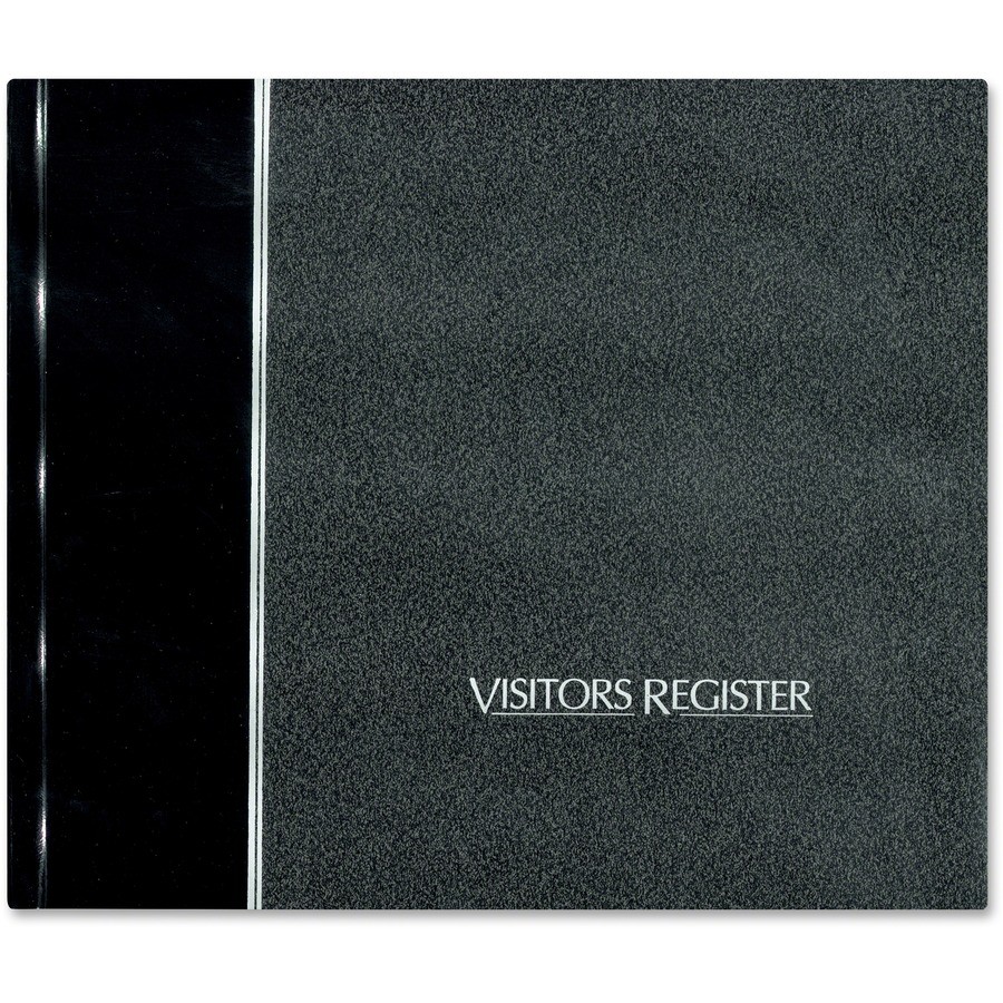 Rediform 57802 Visitor Register Book 128 Sheets Black