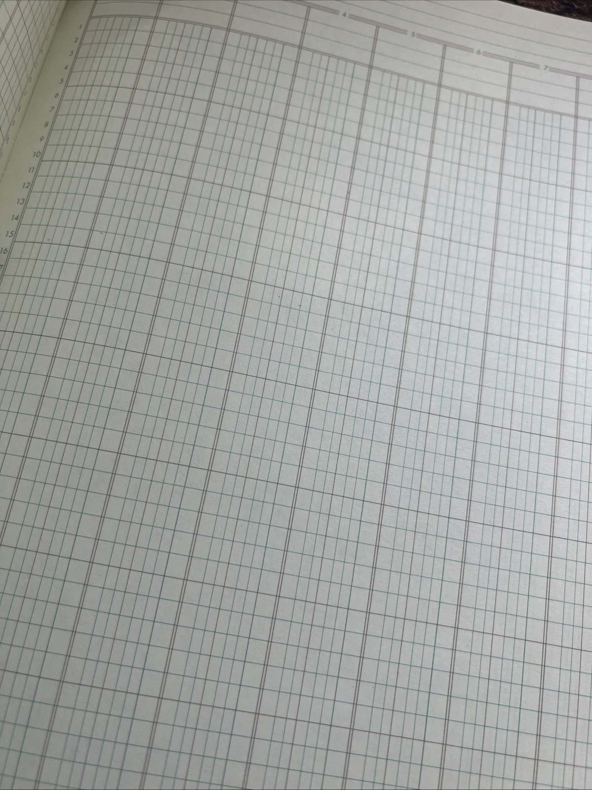 Vintage Eye-Ease National Analysis Pad No. 45-608 National – 11×8.5 – 8 Columns