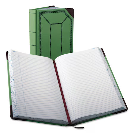 BOORUM & PEASE 67 1/8-500-R Green Record Account Book, 12-1/2″ x 7-5/8″, 500 Pg