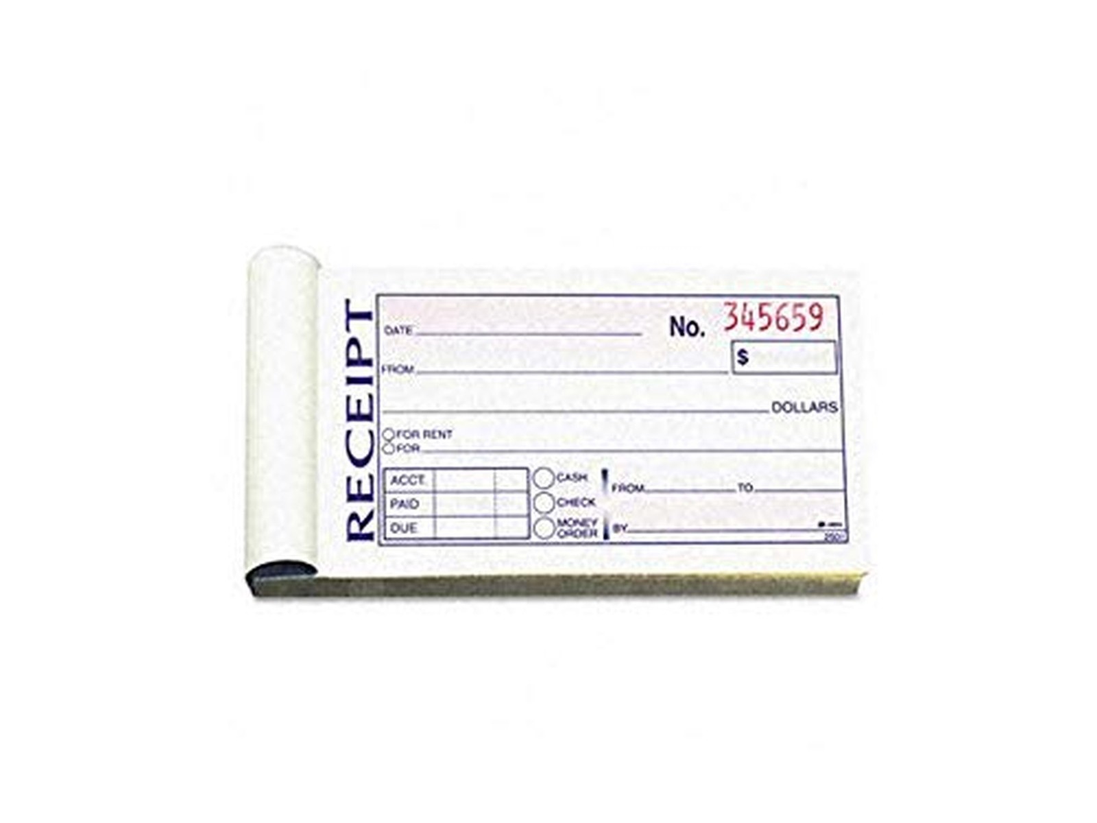 1InTheOffice Money and Rent Receipt, 2-3/4 x 5-3/8 Inches, 2-Parts, Carbonles…