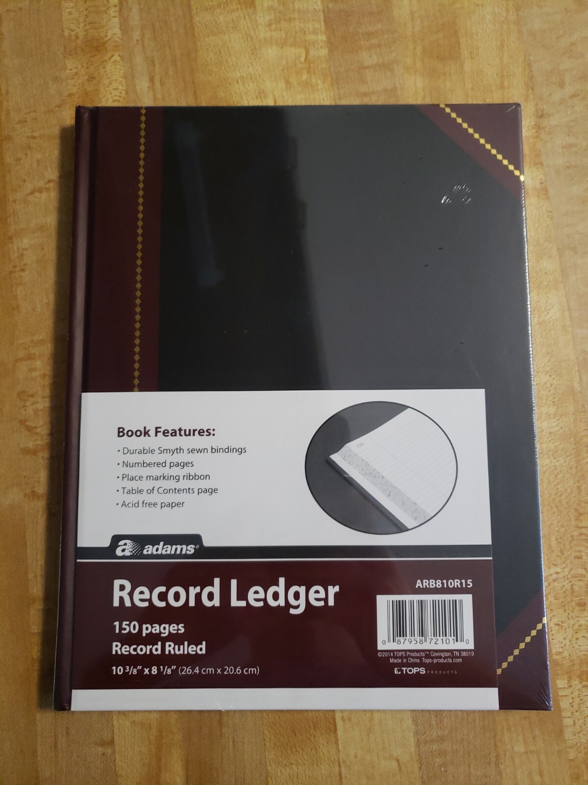 Adams Record Ledger ARB810R15, 150 Pages, Hard cover, New/Sealed