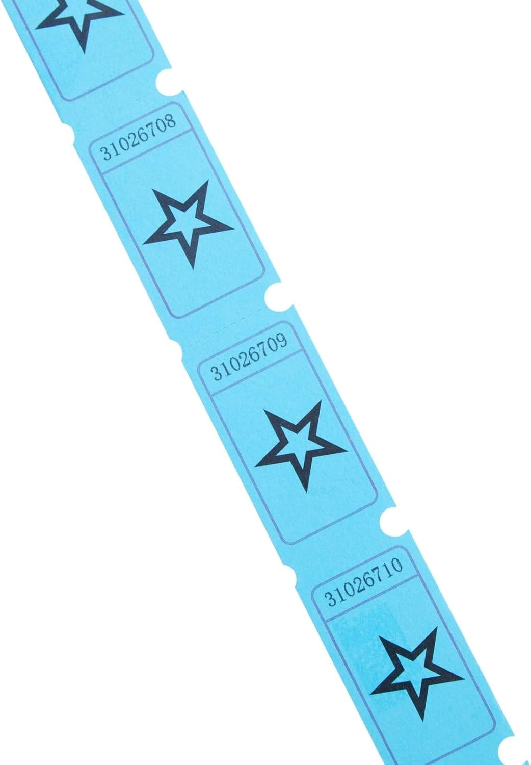 Raffle Tickets Roll – 2000-Count Blue Vintage Star – Perforated Stub Roll of Tic