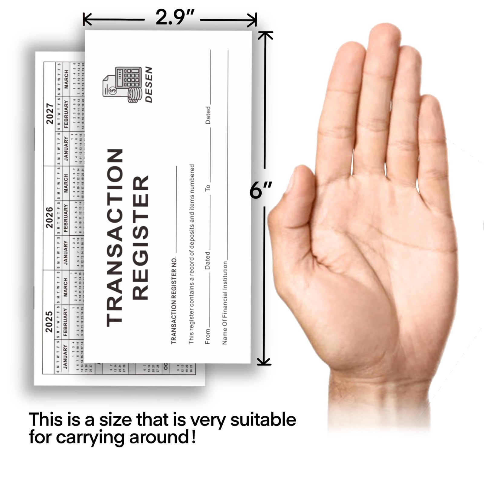 20 Pack Checkbook Register, Blank Ledger Transaction Book for Personal & Busi…