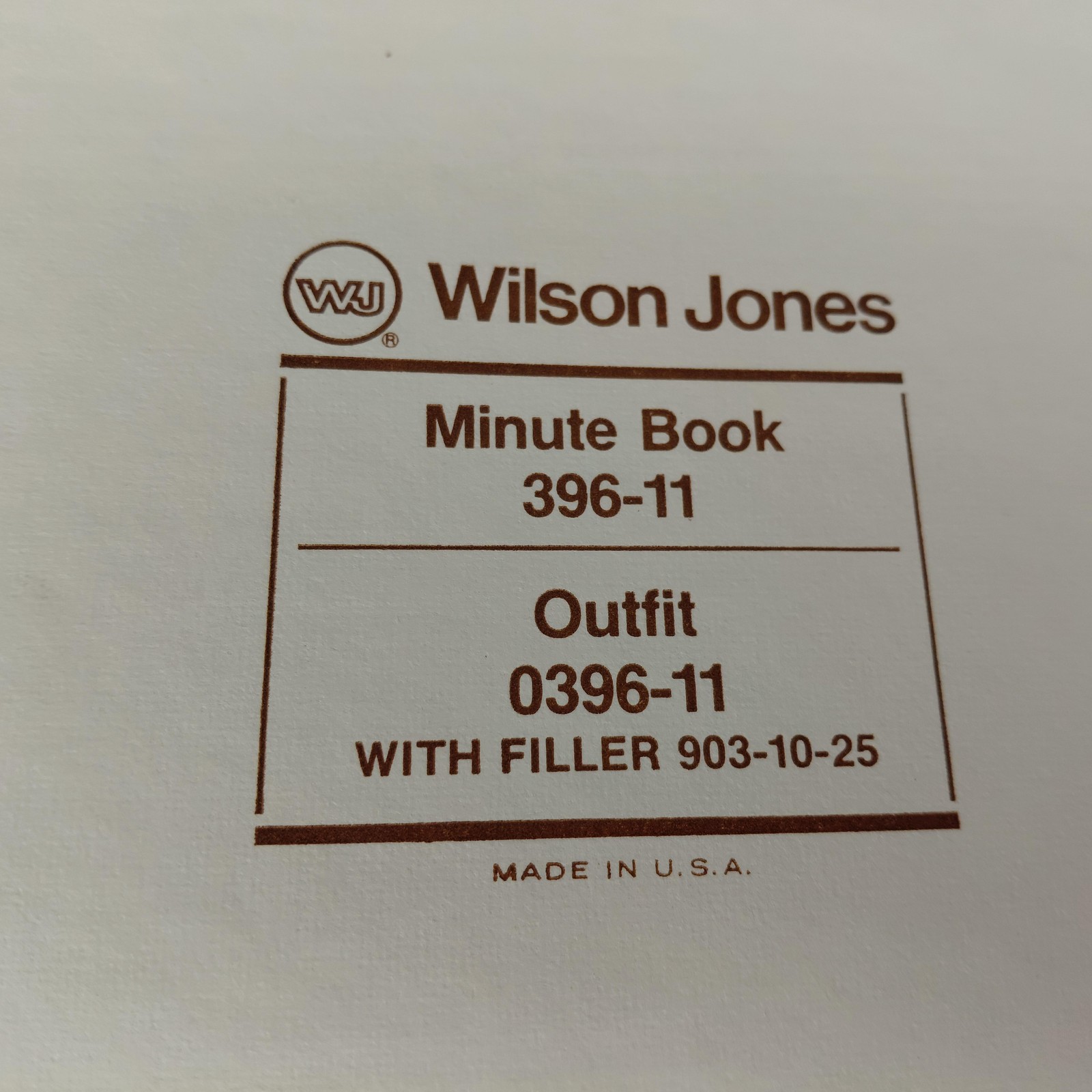 Wilson Jones Minute Record Book 396-11 Outfit 0396-11 Hardcover Burgundy USA