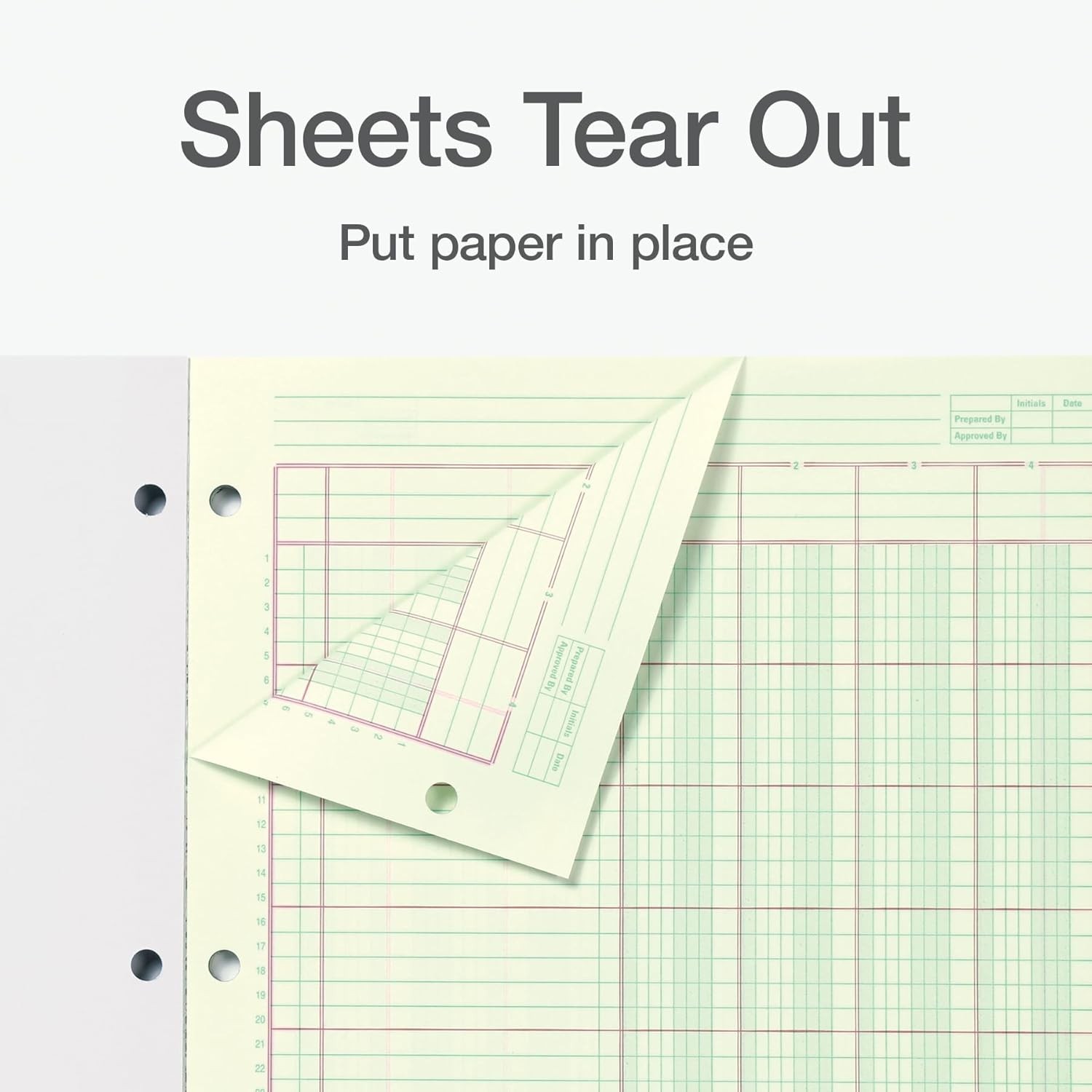 Adams Columnar Analysis Pad 4 Column Ledger 8.5×11 100 Pages Green