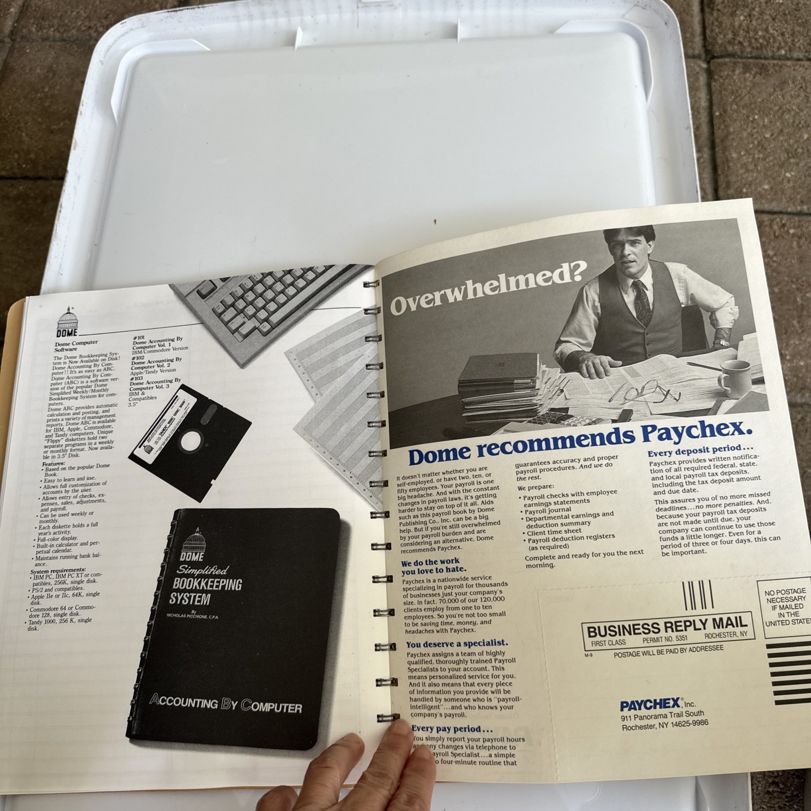 (NEW) 1990 DOME Spiral Bound Simplified Monthly Bookkeeping Record PICCHIONE 612