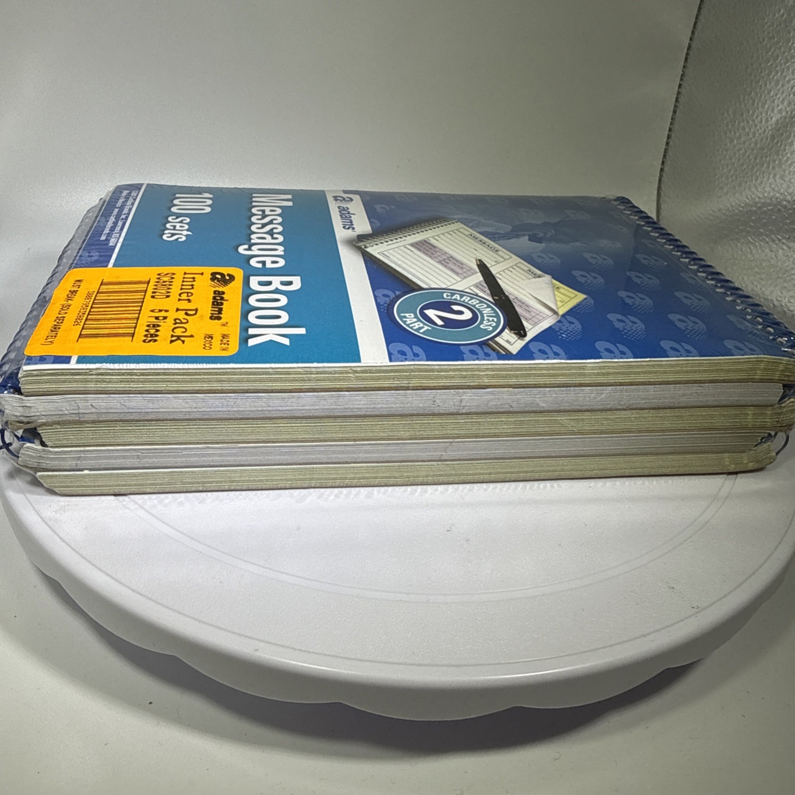 Adams Wirebound Telephone Message Book 2-Part Carbonless 5 Pack SC5802D