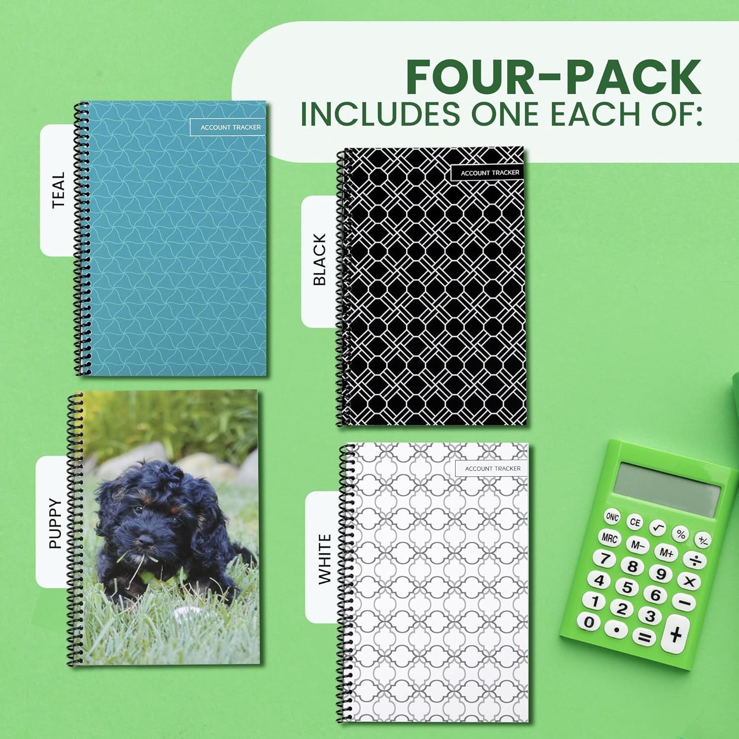 Standard Edition Check Book Register & Debit Card Ledger Notebook 4 Pack Variety