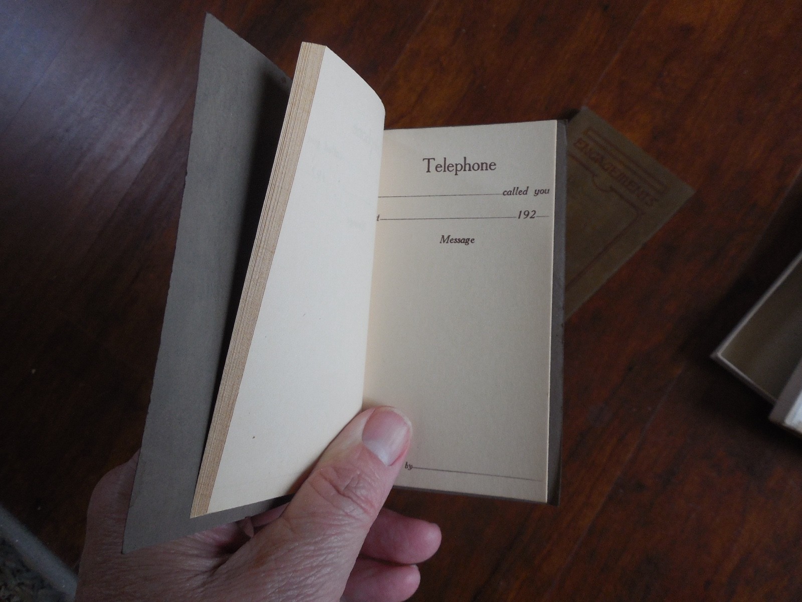 Vintage 1920’s James Memory Joggers TELEPHONE MESSAGE BOOK & ENGAGEMENT BOOK