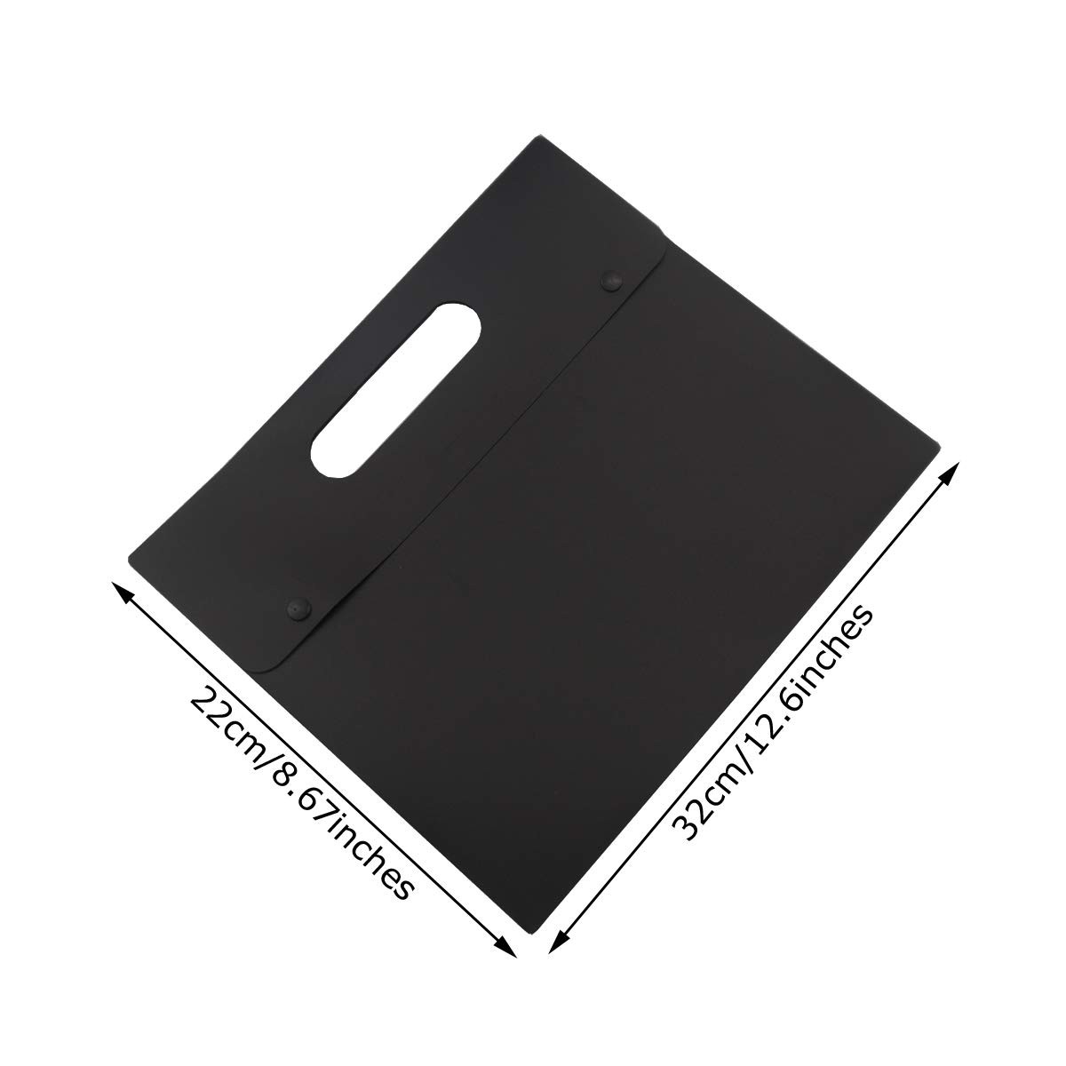 Enyuwlcm A4 Plastic Envelopes Document Holder with Handle Poly 5 Pack, Black