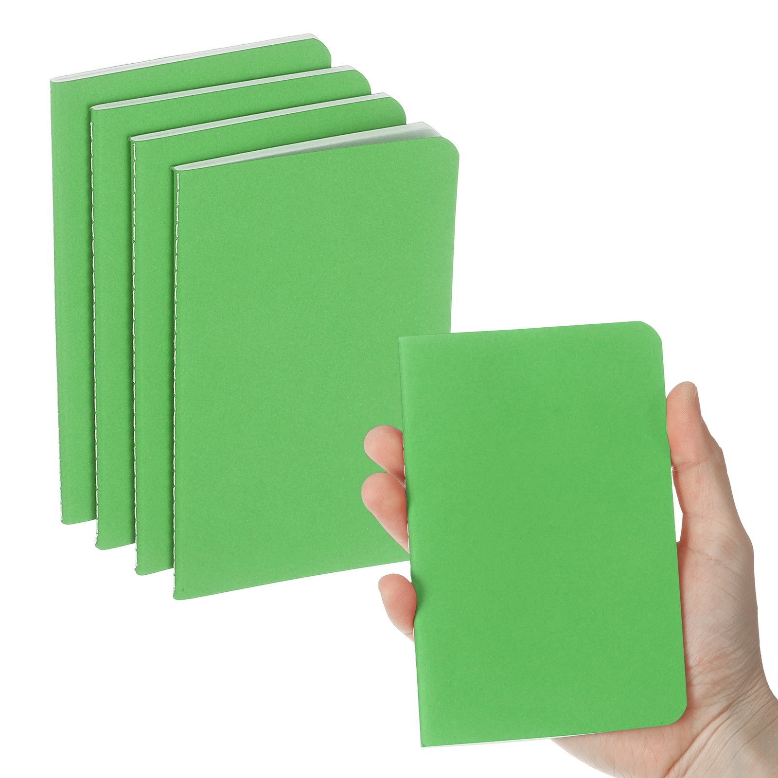 6 Pack A6 Notebook, A6 Journal Mini Notebook Pocket Kraft,Green