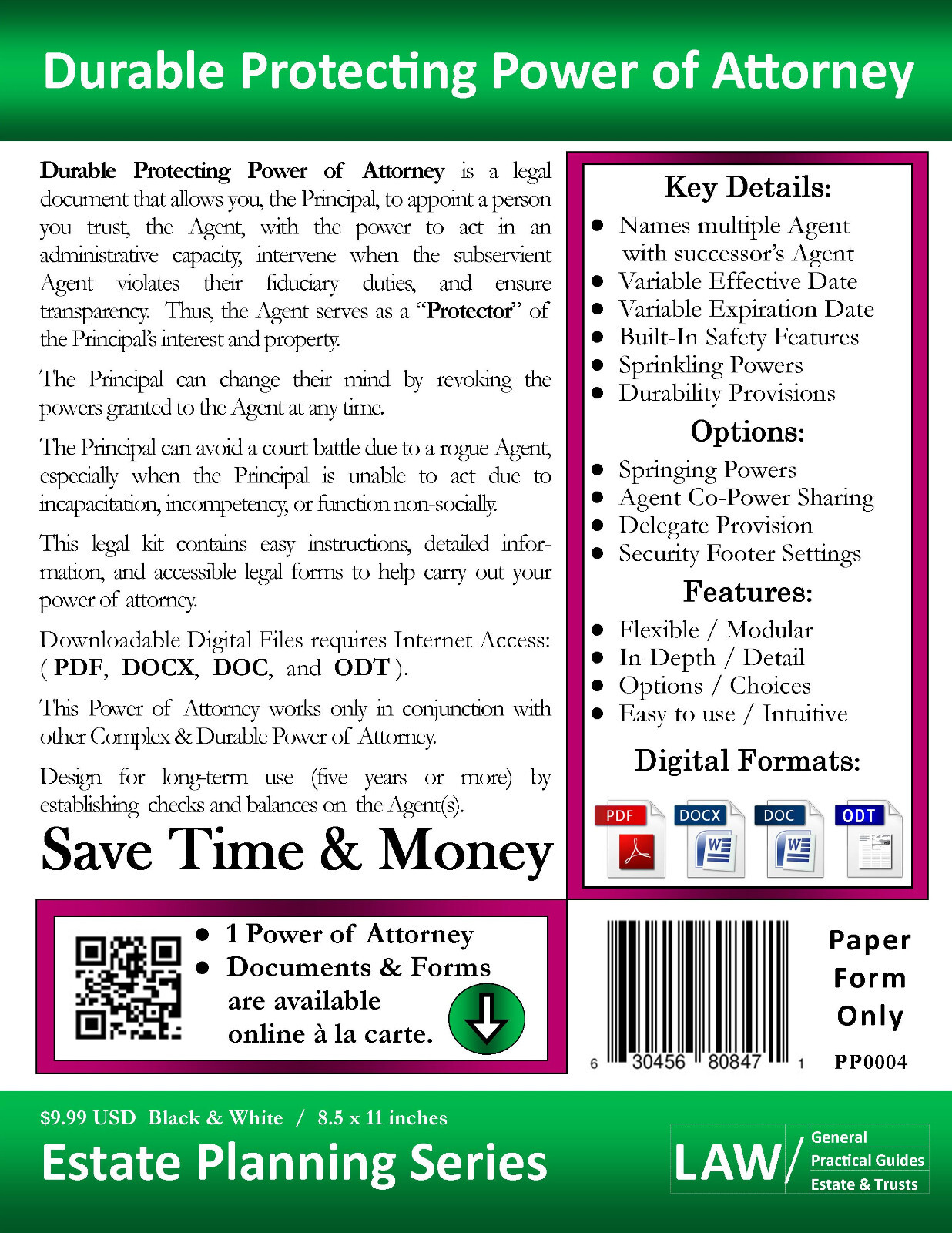 Durable Protecting Power of Attorney – Form & Instructions ( Legal Kit )