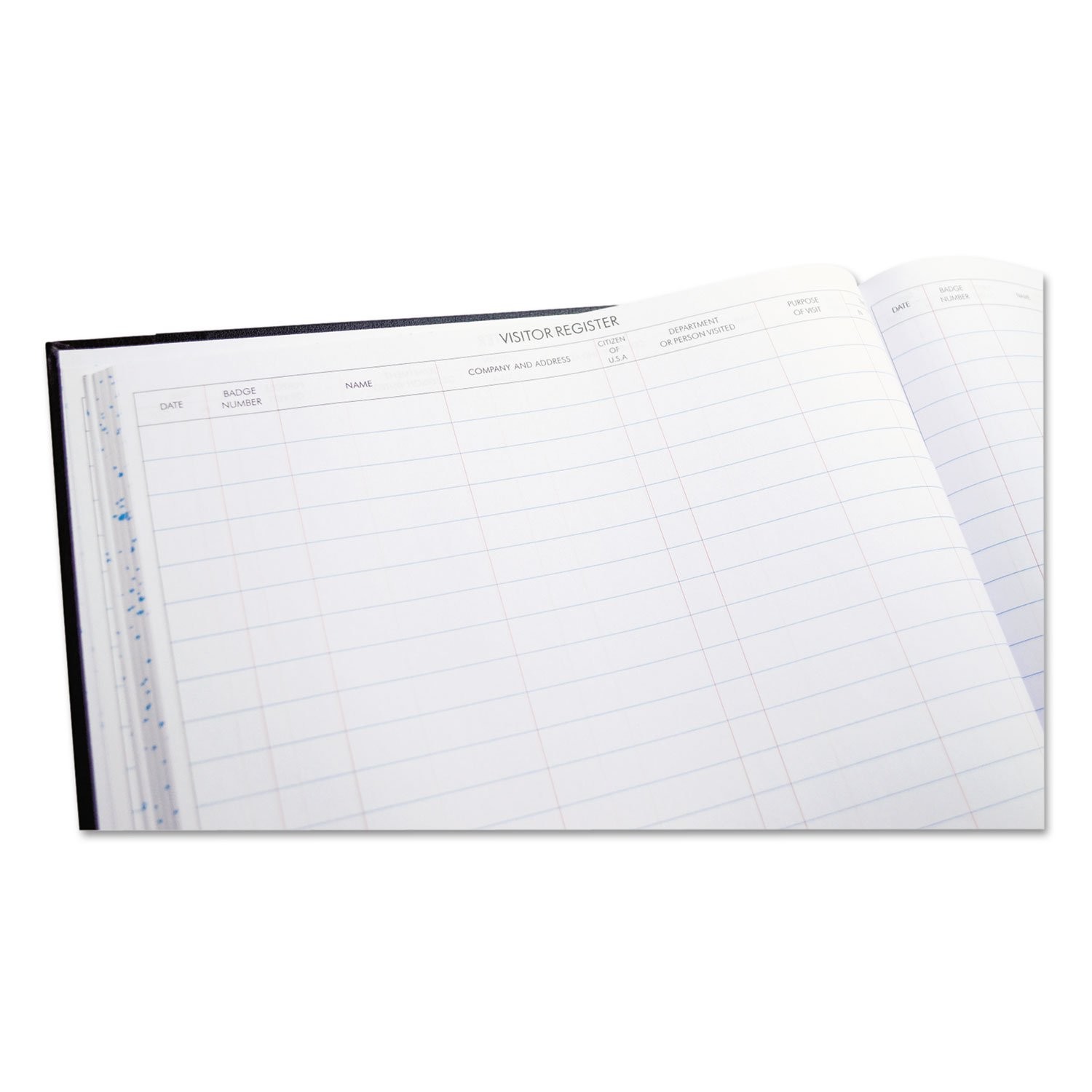 Wilson Jones S491 Detailed Visitor Register Book, Black (Pack of 1),
