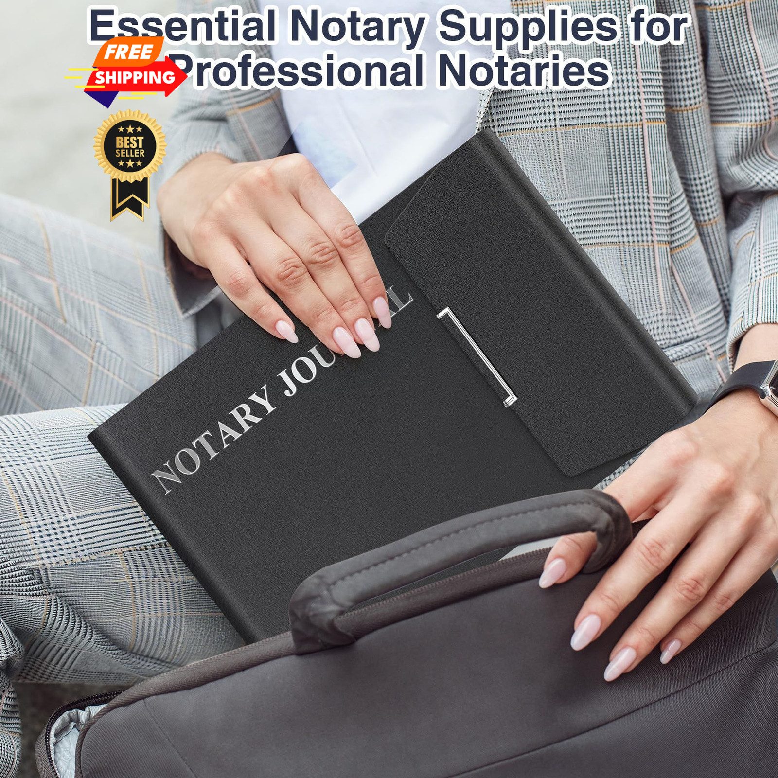HAUTOCO Notary Journal Log Book Hardcover with 485 Record Black